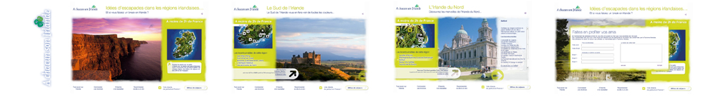 Ireland Tourism - module d'information, réalisation d'un module dynamique multi-langue avec une gestion régionale indépendante.